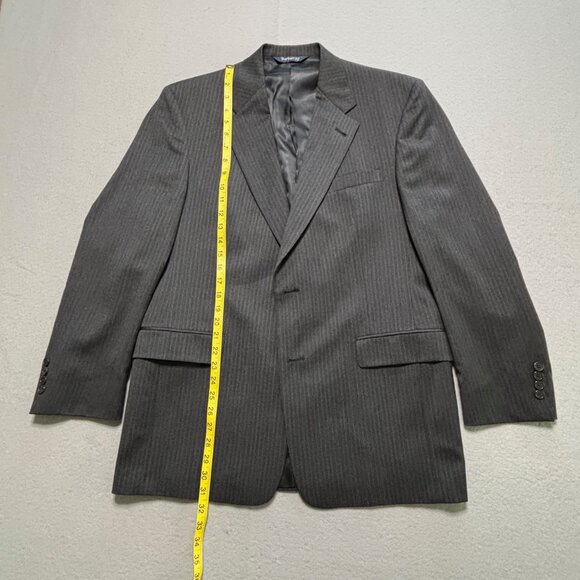 Burberrys Blazer Suit Jacket Sport Coat Gray Pinstripe Size 40R - Picture 6 of 16